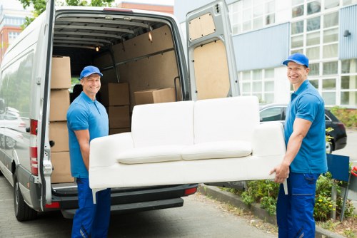 Professional movers handling a Maryland home relocation