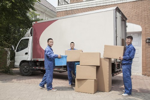 Local movers navigating a townhouse move in Maryland