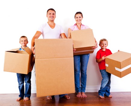 Helpful moving team transporting household items in Maryland