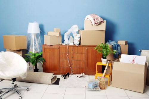Professional removal team preparing a Maryland home move