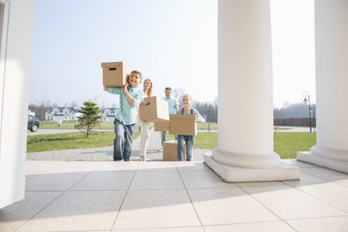 Loading boxes into a moving truck in Maryland