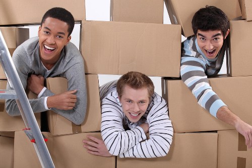 Professional packing supplies and labeled moving boxes for a Maryland home