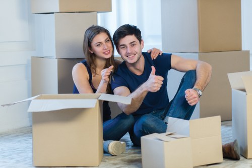 Moving truck and supplies prepared for a Maryland home or business move