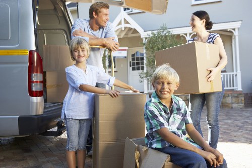Van loaded with household furniture for a Maryland relocation