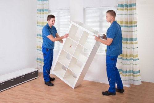 Preparing boxes and furniture for a Maryland man and van move